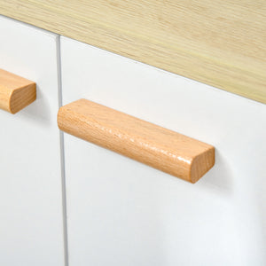 Easycomfort Mobiletto Multiuso con Armadietto e Ripiani Aperti, Mobile da Soggiorno, Cucina, Ufficio in Legno Bianco, 60x30x78cm