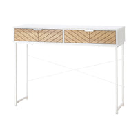 EasyComfort Consolle Moderna per Ingresso e Soggiorno con 2 Cassetti in Metallo 100x30x75cm - Bianco