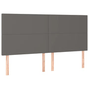 Testiera | Testata Grigio 180x5x118/128 cm in Similpelle