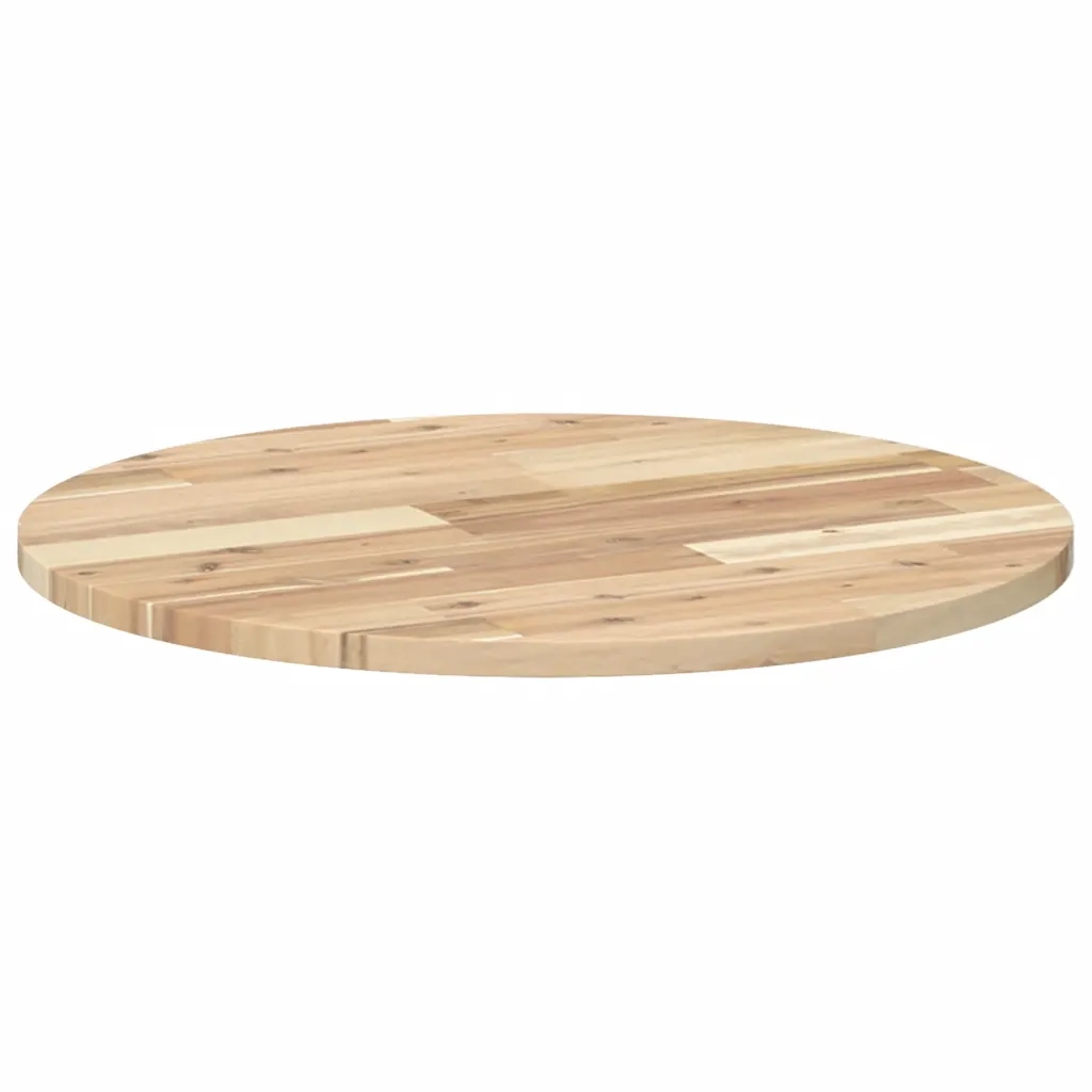 Piano Tavolo Rotondo Ã˜60x2 cm in Legno Massello di Acacia