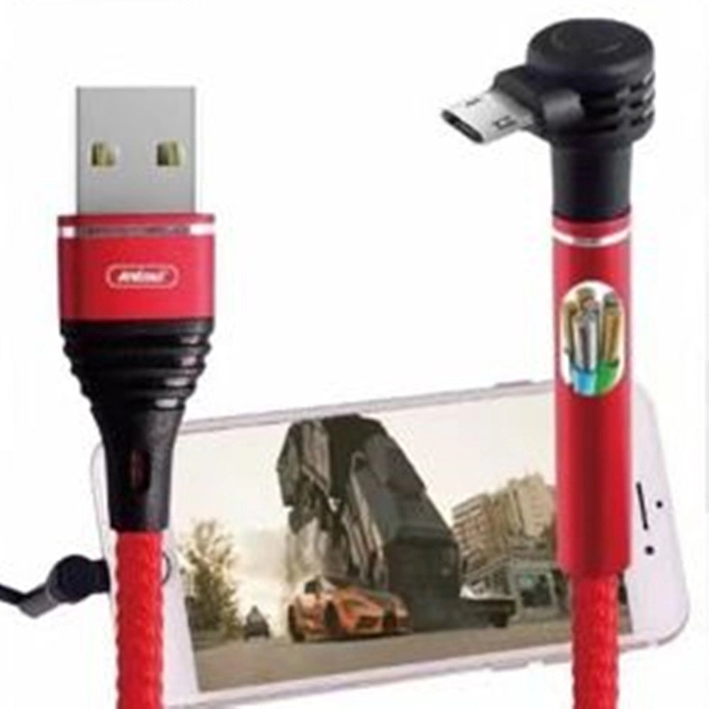 Trade Shop - Cavo Dati Usb Connettore Micro-usb Ad Angolo Retto 90° Ricarica Rapida 3.1a 1mt Q-sj711 -