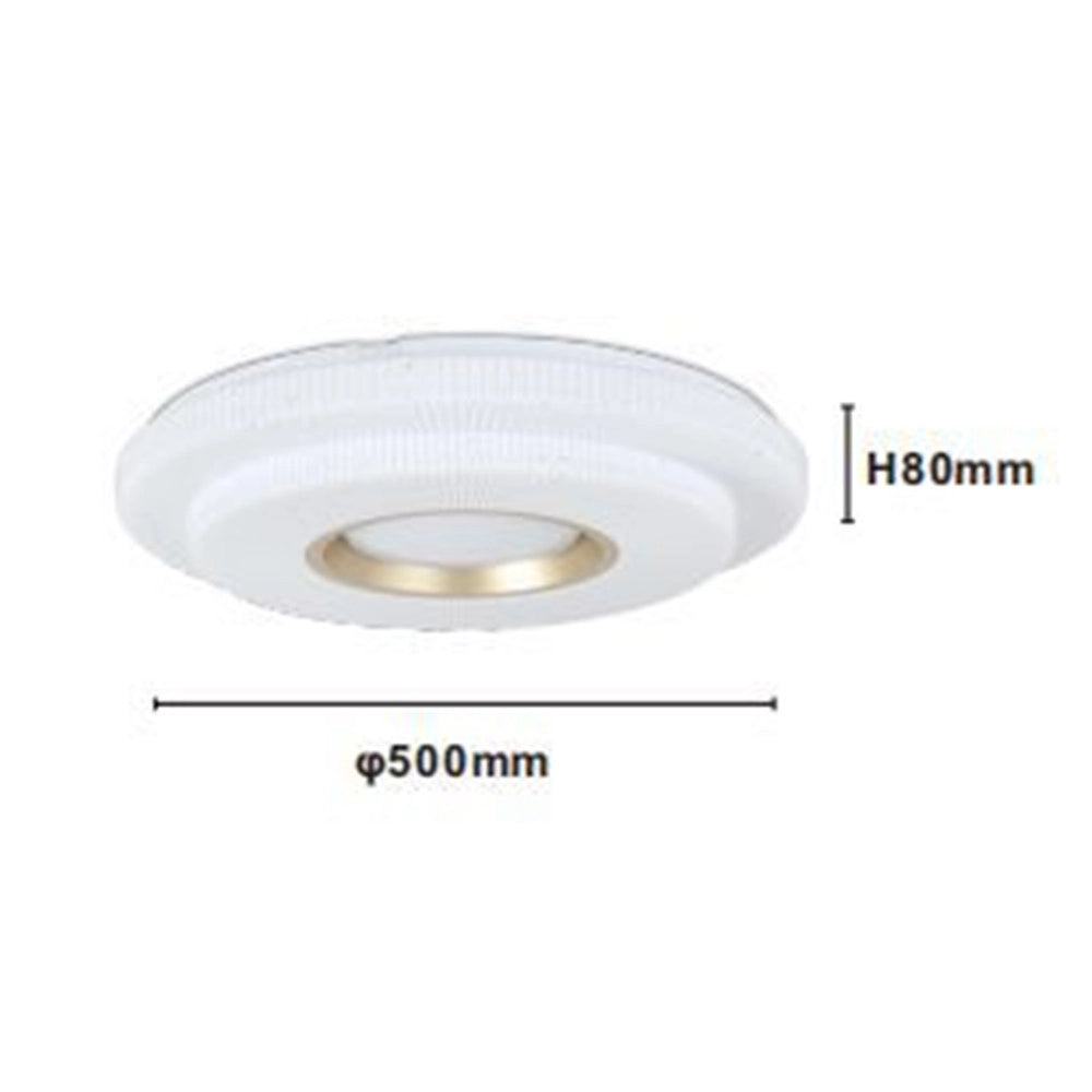 Trade Shop - Plafoniera Led Lampada Da Soffitto 60w Luce Bianco Freddo 6500k Oro Bianco 63824 -