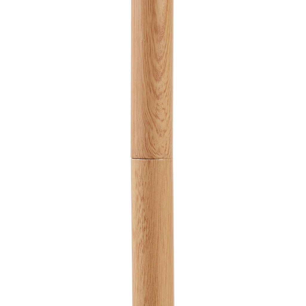 Lampada da terra dallo stile senza tempo elegante lampadario di design per soggiorno camera da letto ufficio Banchory metallo 163 cm effetto legno / bianco 03_0009525