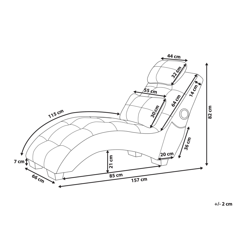 Chaise longue Altoparlante Bluetooth integrato in velluto grigio Caricatore USB Design moderno Divano curvo per 1 persona Soggiorno