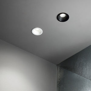 Faretto Incasso Moderno Oasis Metallo Nero 1 Luce Gu10 Ip20 D9