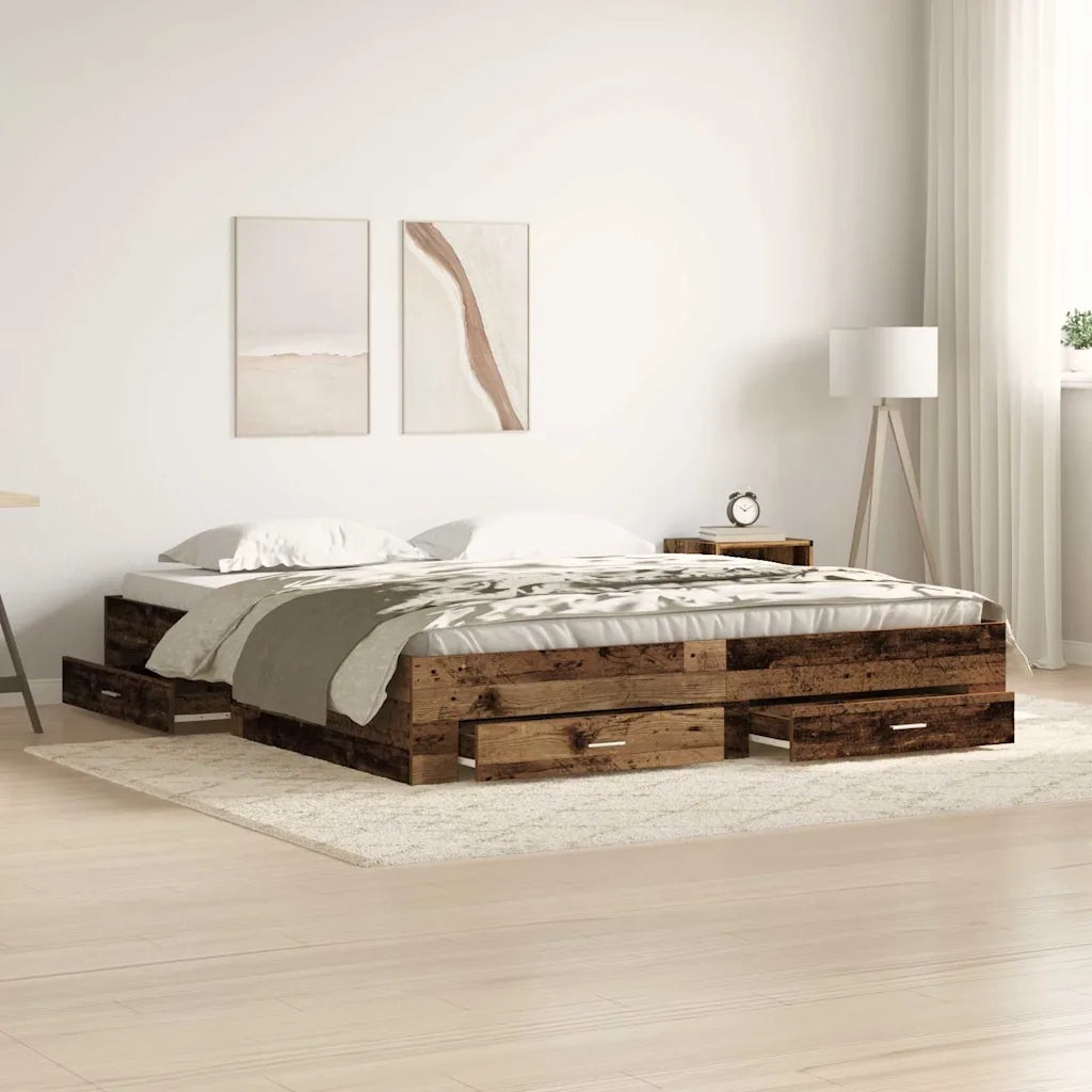 Struttura del letto con cassetto Legno vecchio 180 x 200 cm 3333960
