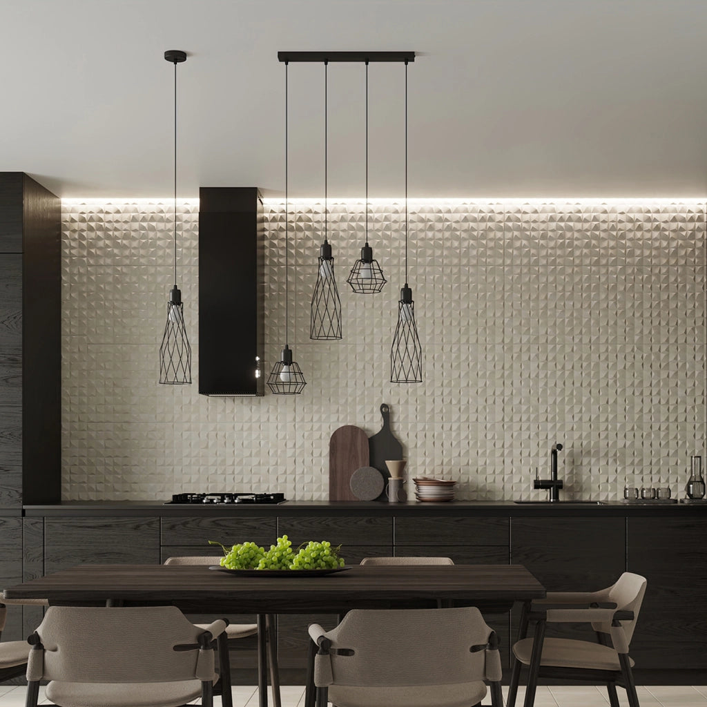 Applique industriale nera in metallo con interruttore E14