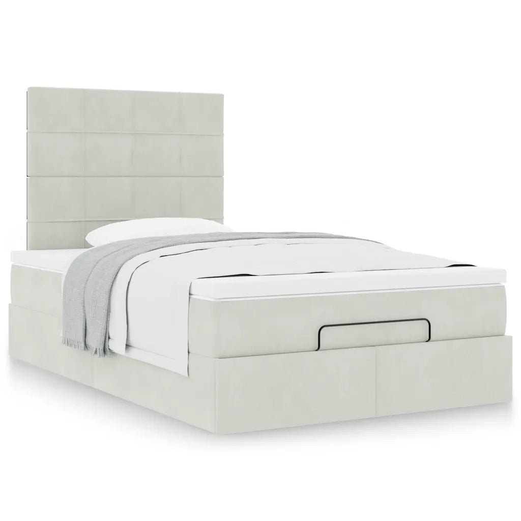 Struttura Letto Pouf con Materassi 120x190 cm Velluto 3313457
