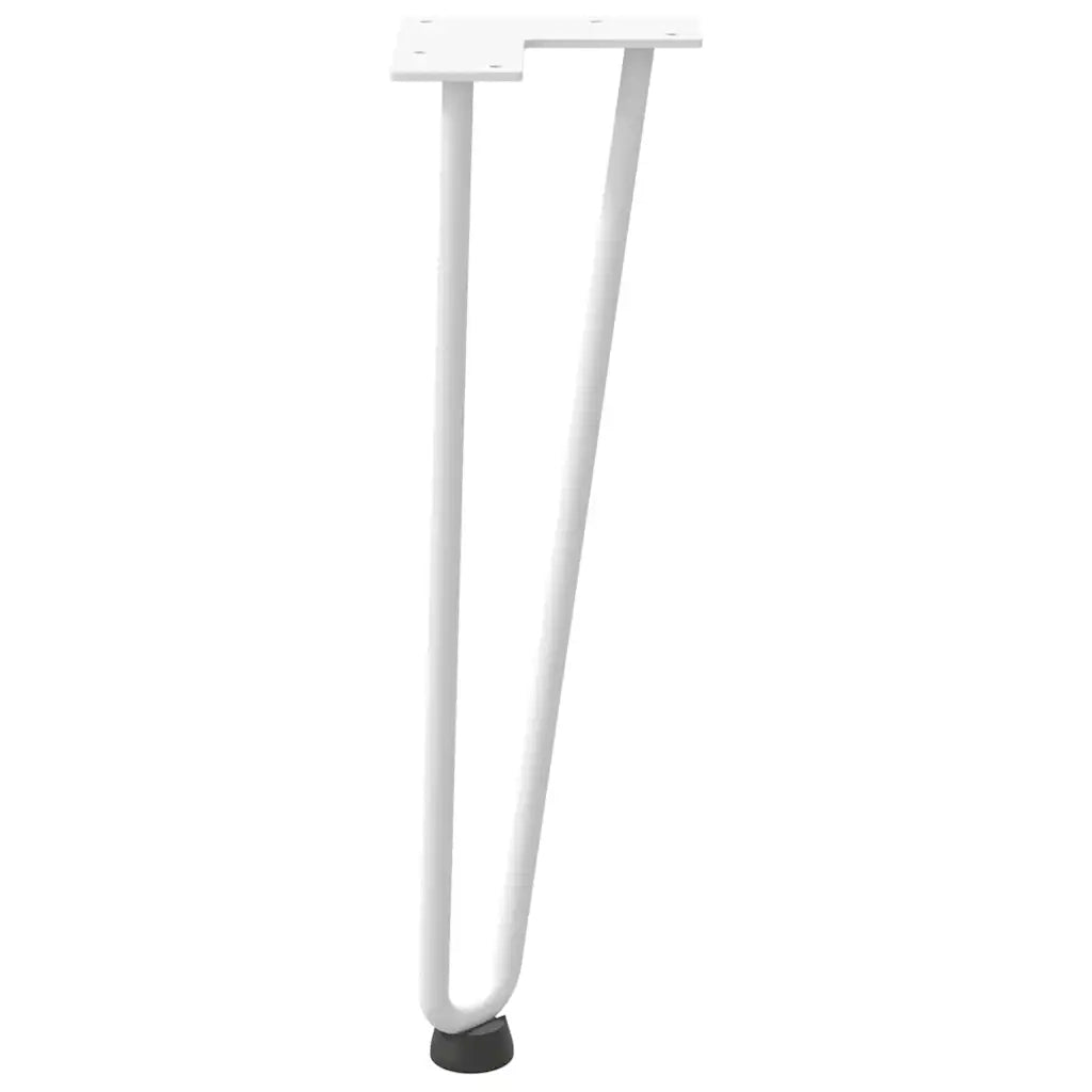 Gambe a forcina per tavolino 4 pz bianche 42 cm in acciaio massiccio 4012421