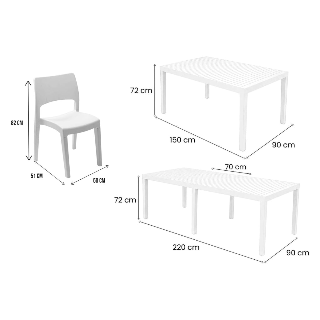 Salottino Outdoor Masisanno, set Salotto da Esterno 4 Posti Made in Italy, Bianco