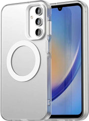 Case schoccorientato magnetico per Samsung Galaxy A55 5G, resistente agli urti e design elegante bianco