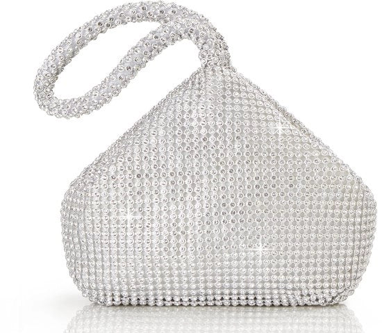 Borsa da sera per donne con strass, clutch elegante per gala e matrimoni