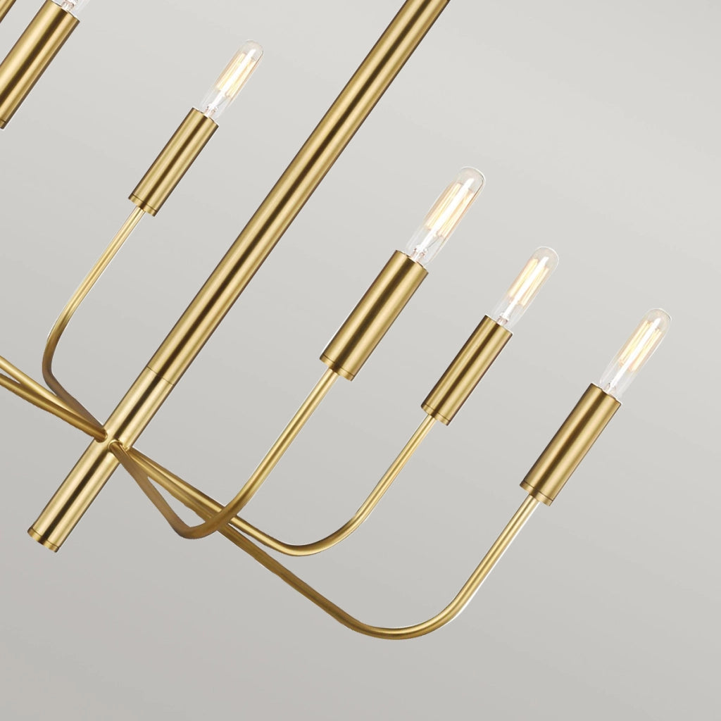 Lampadario sospeso Brianna Feiss ottone ossidato 6 luci