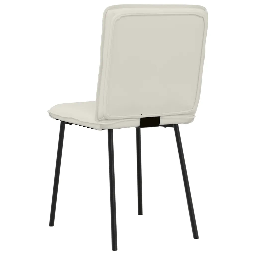 vidaXL Sedie da Pranzo 2 pz Crema in Velluto