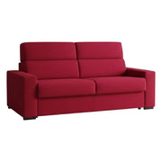 Ozegna, Divano Fisso 3 Posti Sfoderabile Made in Italy, 220x95 cm Rosso