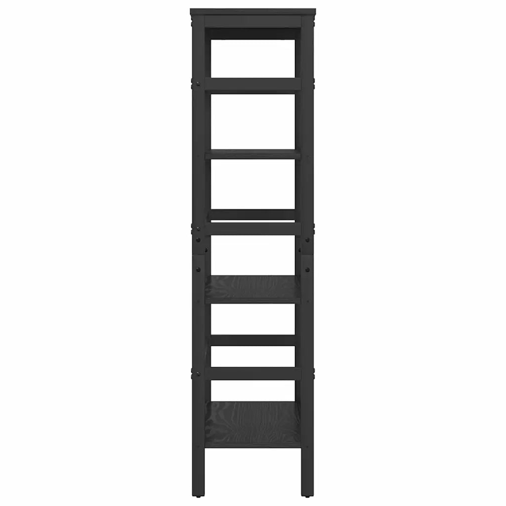 Libreria Rovere Nero 60 x 29,5 x 115 cm Legno multistrato 883922