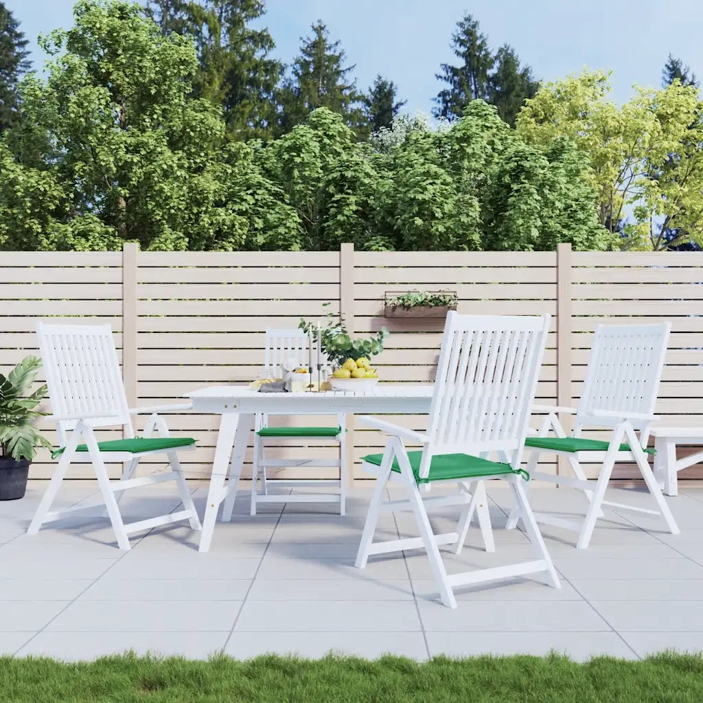 Cuscini per Sedia 4 pz Verdi 40x40x4 cm in Tessuto Oxford 47592