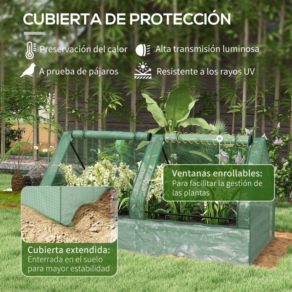 Giardino Esterno Grande con Mini Serra ¨C zephmum ¨C Grigio Verde 185x95x92 cm