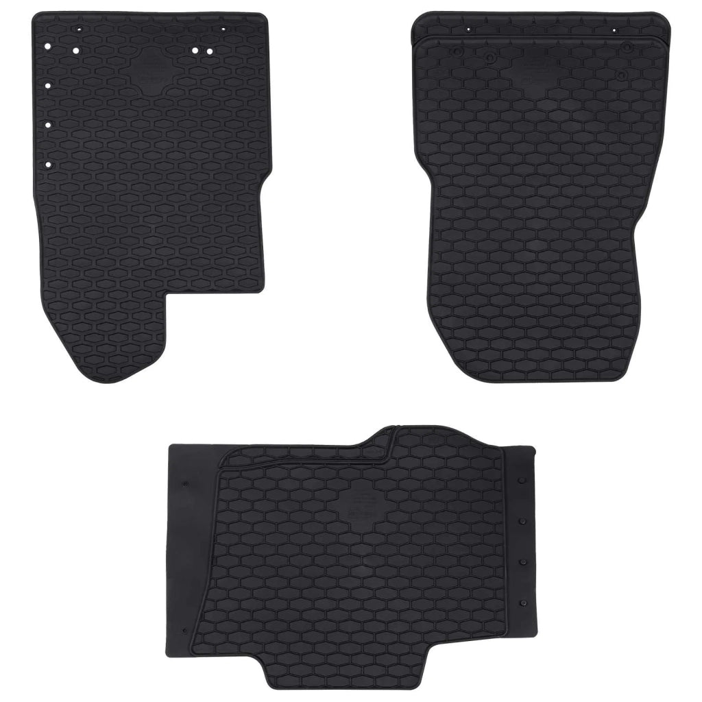Tappetino per Auto 3 pz Nero Gomma CFW5261384