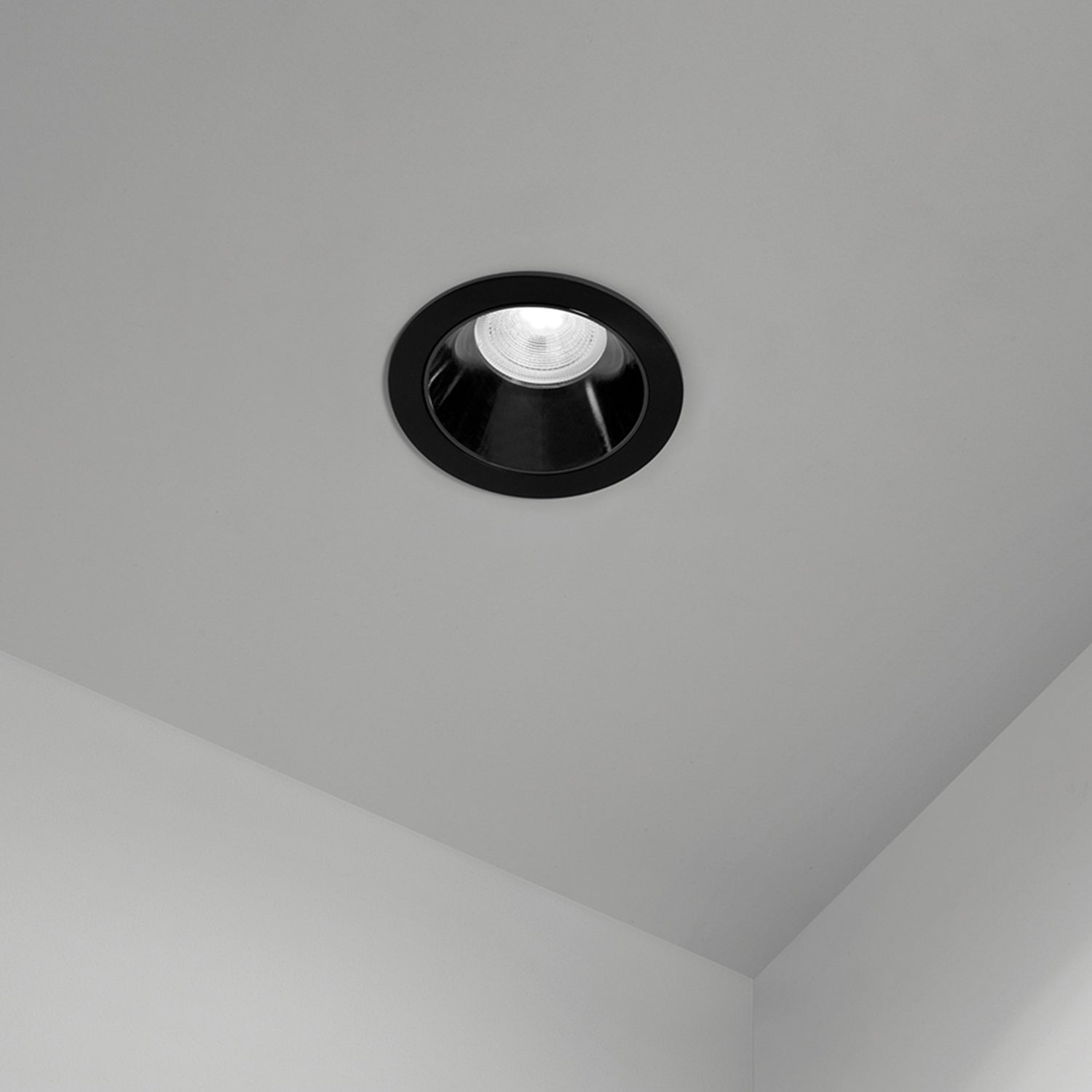 Faretto Incasso Moderno Oasis Metallo Nero 1 Luce Gu10 Fisso Ip20 D9