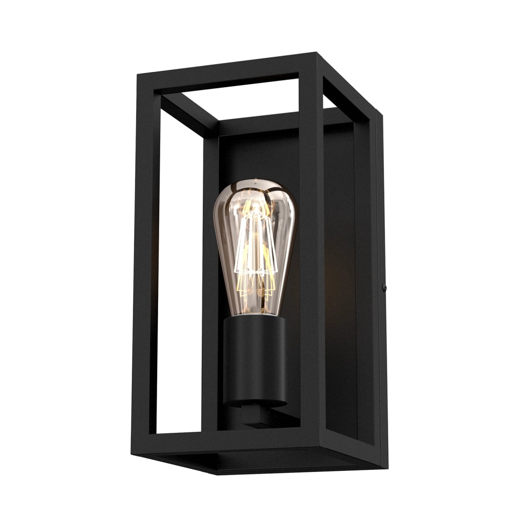 Applique industriale nera opaca Frame E27 15W Luminex