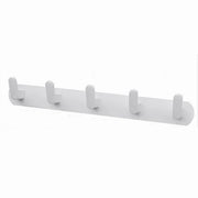 Trade Shop - Appendiabiti Con 5 Ganci Appendino Asciugamano Da Bagno Casa Cucina Bianco 59744 -