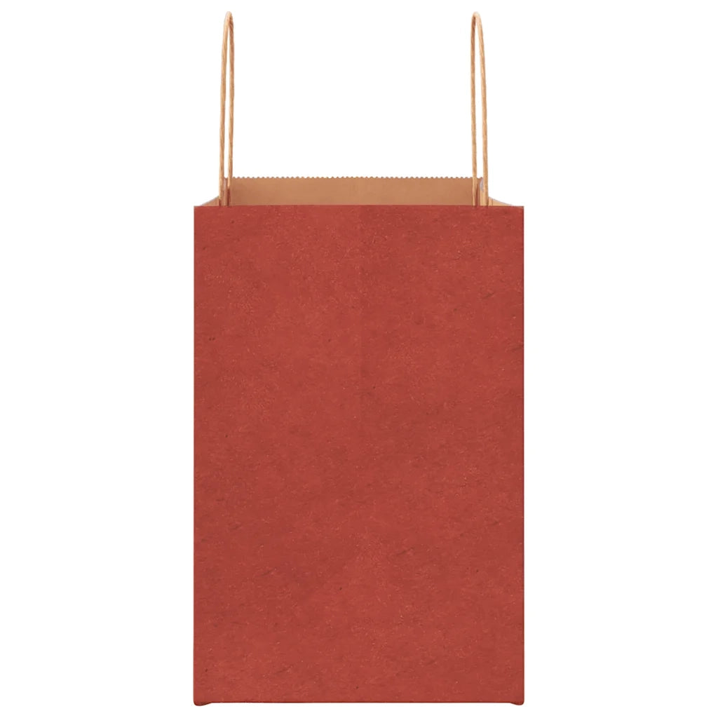 Sacchetti di Carta 250 pz con Manici Rossi 26x17x25 cm