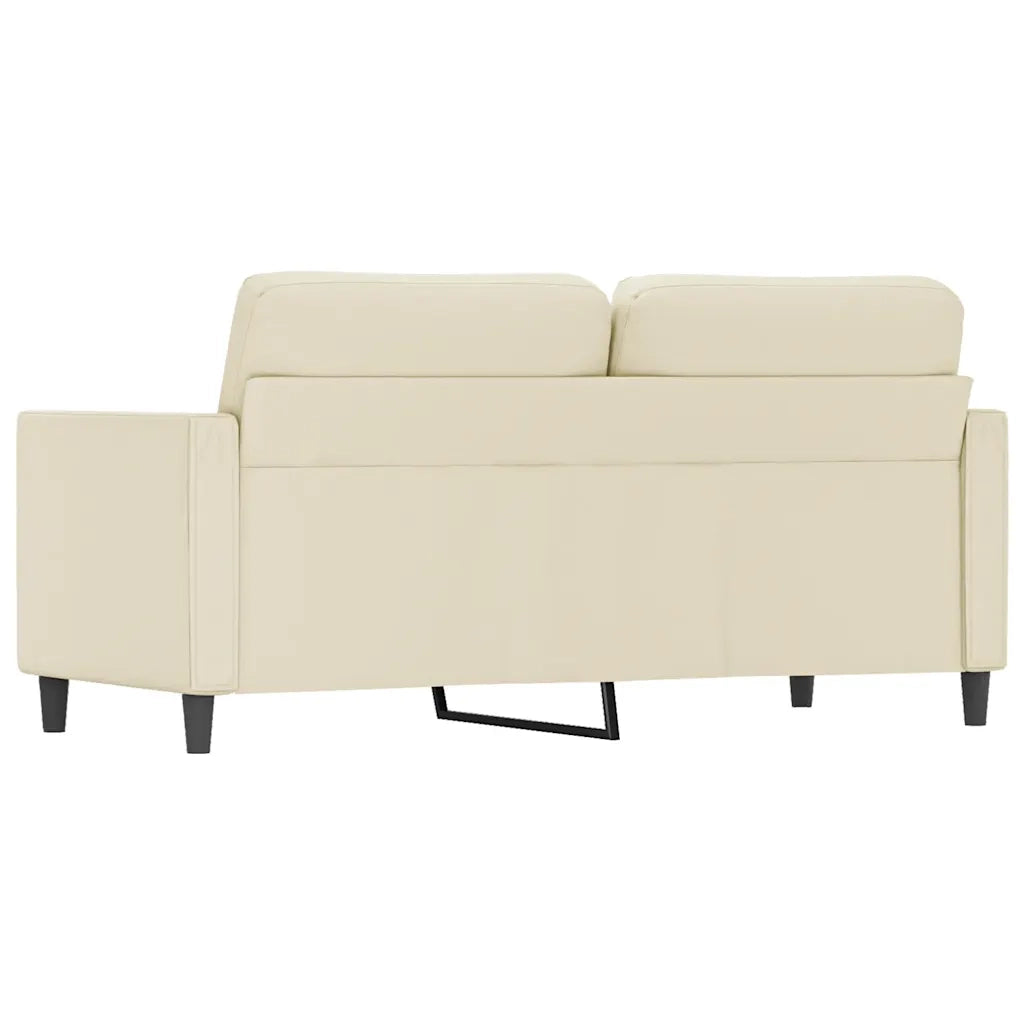 Divano a 2 Posti Crema 140 cm in Similpelle 359334