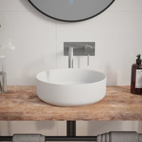 Lavabo da appoggio tondo 36x36x12 cm Bianco