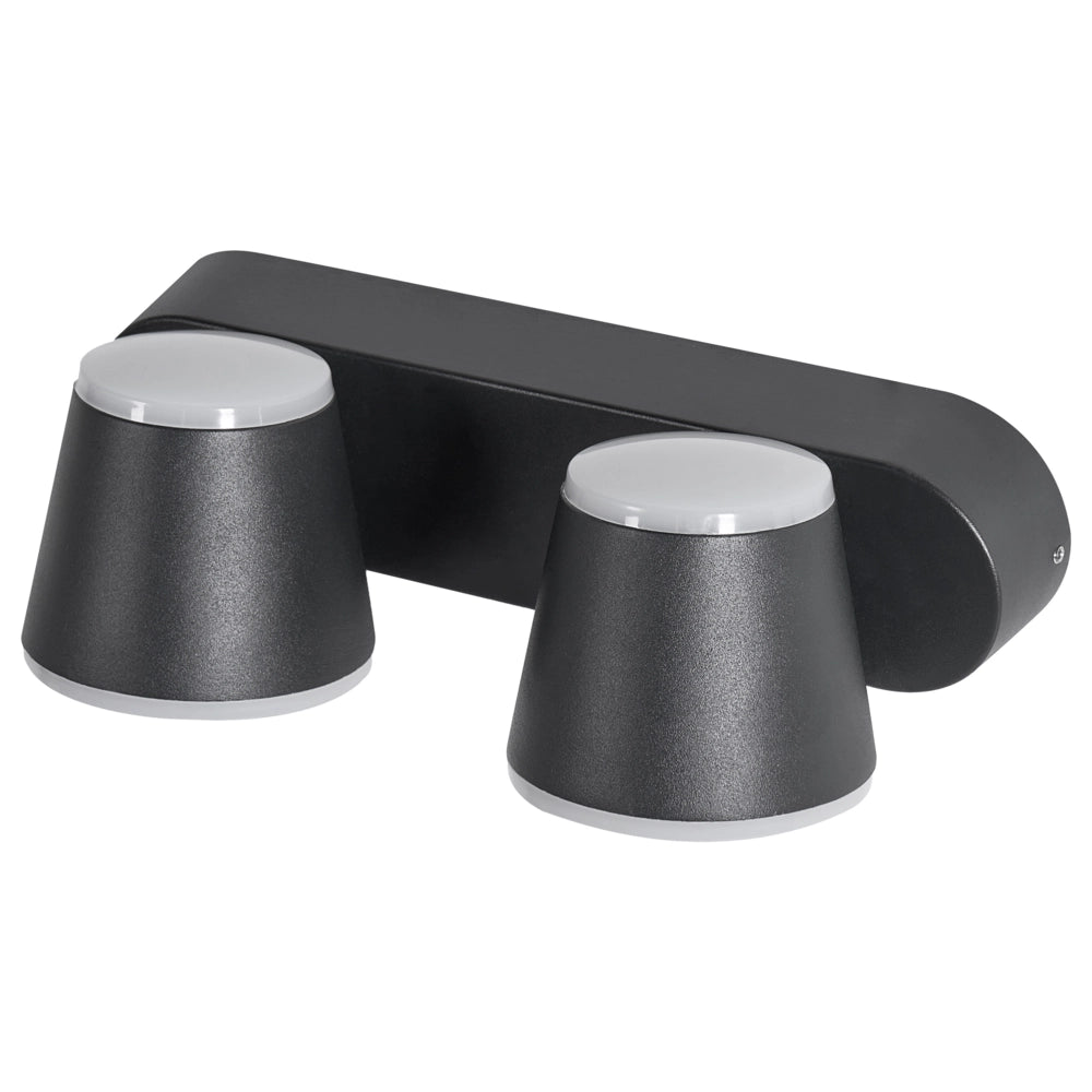 Lampada LED da Parete per Esterni in Alluminio Nero Design Moderno