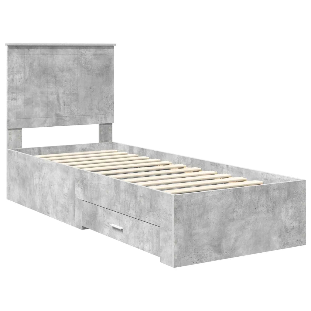 Struttura del letto-Giroletto Grigio Certo e Argento 70 x 190 cm 262591