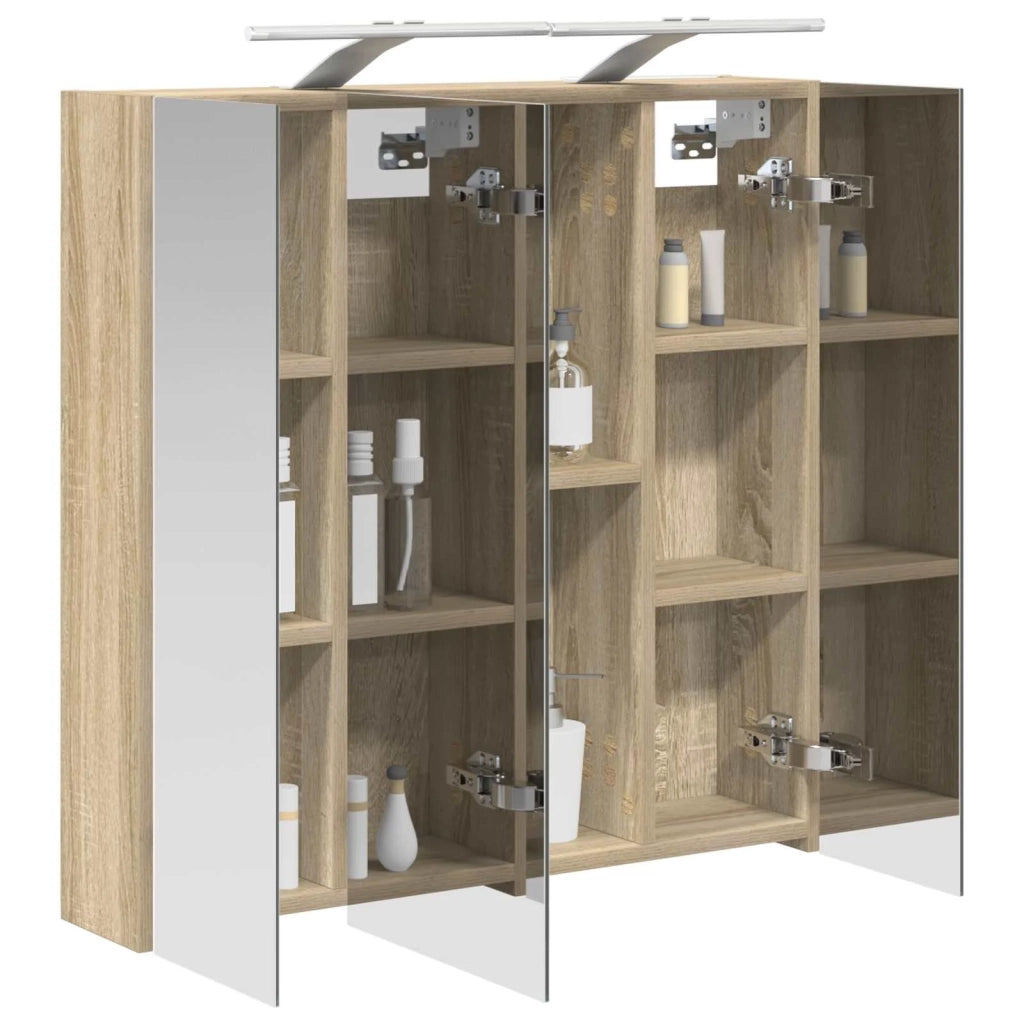 Mobiletto per specchio da bagno Rovere Sonoma 70 x 14,5 x 70 cm