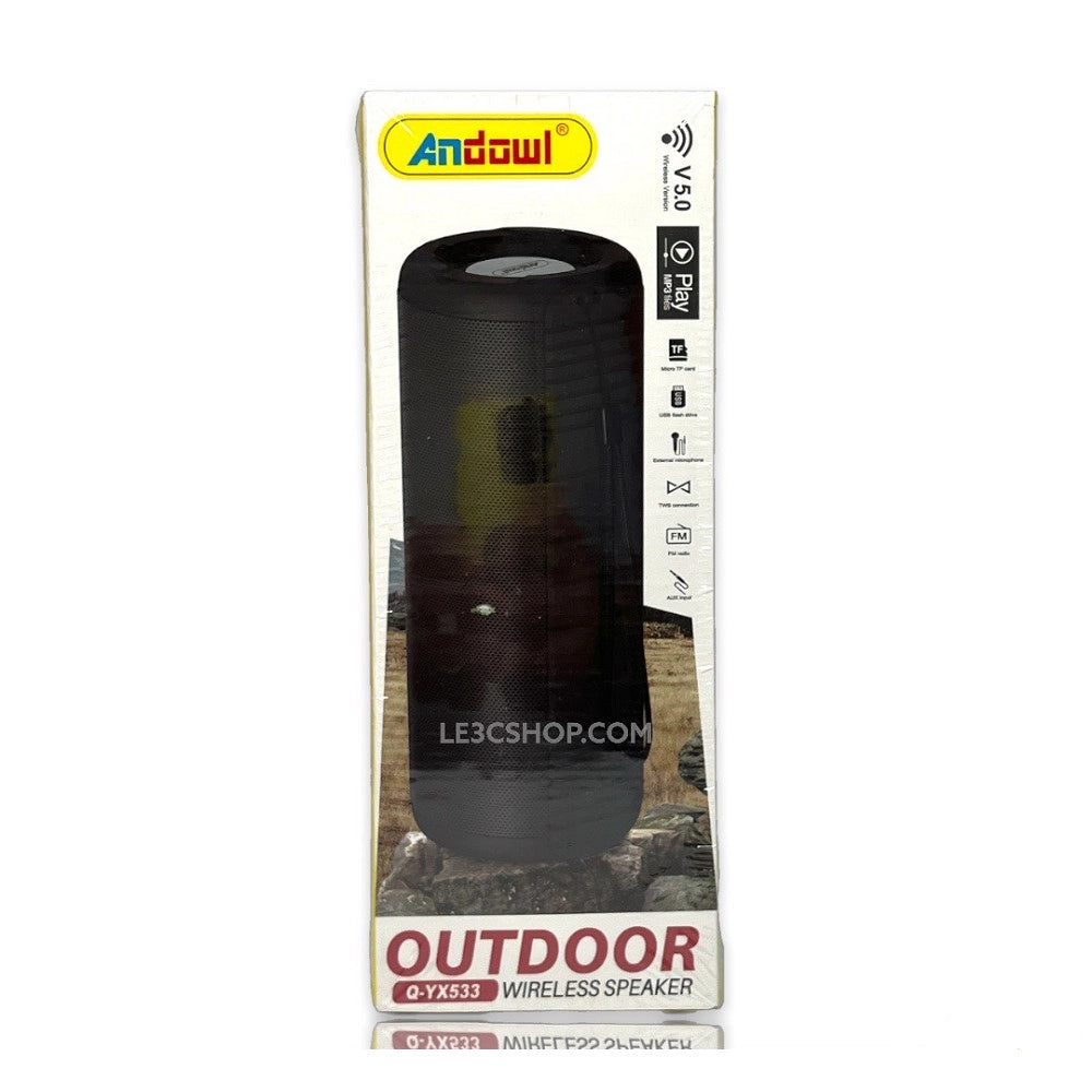 Trade Shop - Altoparlante 2.0 Wireless Speaker Bluetooth 5.0 Aux 3,5mm Usb Per Esterno Qyx533 -