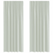 Tende in Voile con Tasche per Aste 2 pz Grigio Chiaro