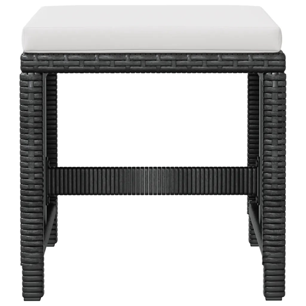 Set da Pranzo da Giardino 11 pz Polyrattan e Legno Acacia Nero 42531