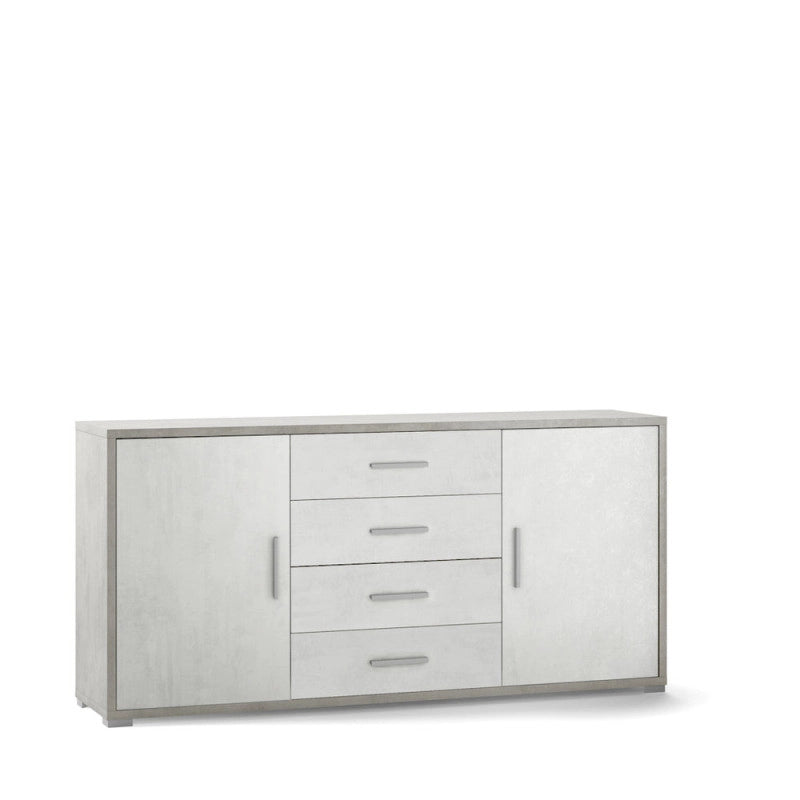 Mobile 2 Ante 4 Cassetti Kit Cemento cm 174x41x84h - Sarmog