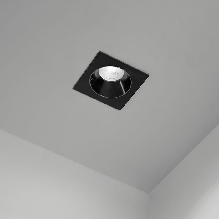 Faretto Incasso Moderno Oasis Metallo Nero 1 Luce Gu10 Ip20