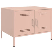 Tavolino da Salotto Rosa 68x50x50,5 cm in Acciaio
