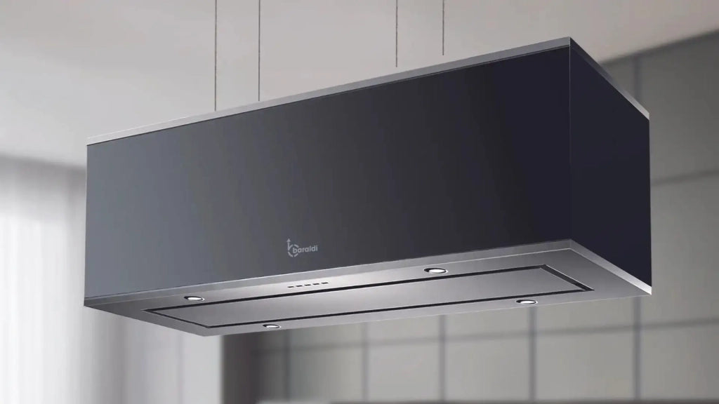 CAPPA DIADE cm 90x30 -Inox, Nero - 800 m3/h