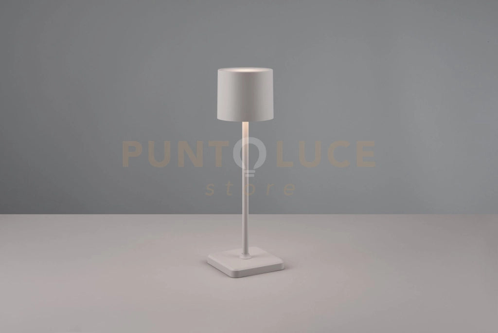 FERNANDEZ LAMPADA DA ESTERNO DA APPOGGIO RICARICABILE SU BASE A INDUZIONE GRIGIA CON REGOLAZIONE INTENSITA', TEMPERATURA DI COLORE H.38CM IP54 LED 1,5W 130lm, 2700+4000+6000K