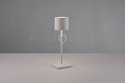 FERNANDEZ LAMPADA DA ESTERNO DA APPOGGIO RICARICABILE SU BASE A INDUZIONE GRIGIA CON REGOLAZIONE INTENSITA', TEMPERATURA DI COLORE H.38CM IP54 LED 1,5W 130lm, 2700+4000+6000K