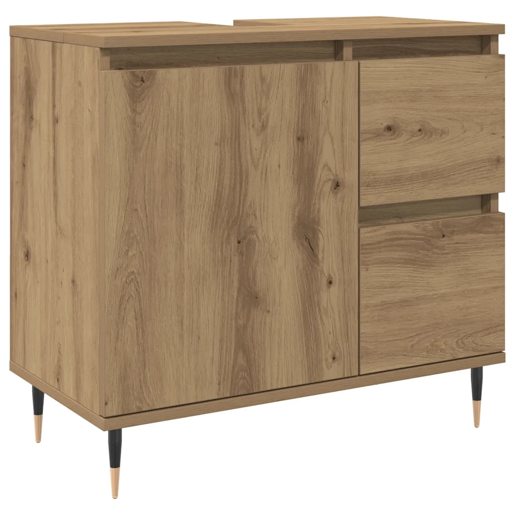 vidaXL Armadietto da Bagno Rovere Artigianale 65x33x60cm in Truciolato