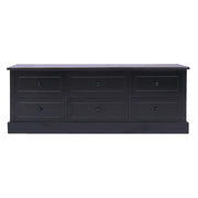 Mobile TV | Armadietto TV | Mobile Porta TV Nero 108x30x40 cm in Legno di Paulownia