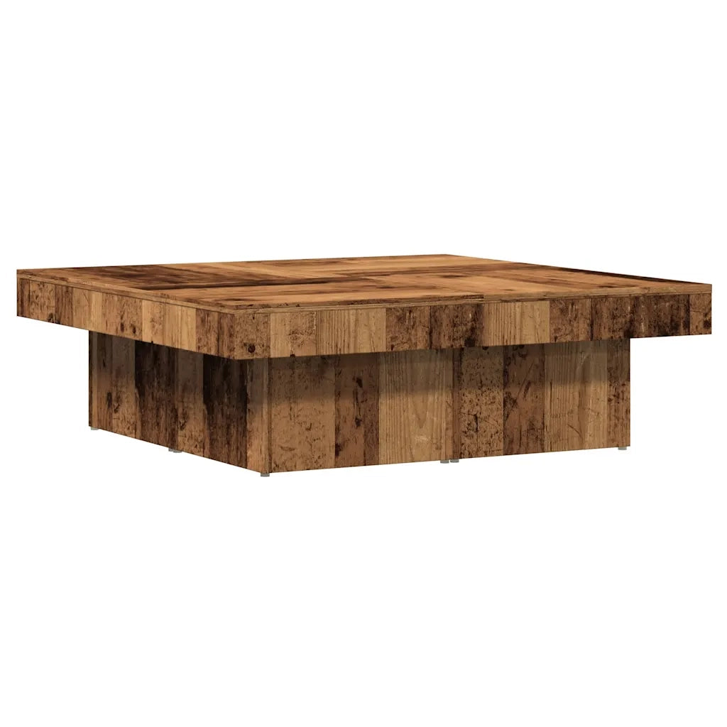 Tavolino da Salotto-Tavolino da soggiorno-Tavolo Legno Antico 90x90x28 cm in Truciolato