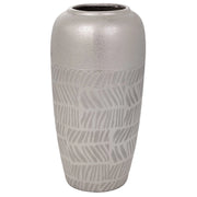 Vaso in ceramica argento 15x15x29,5h