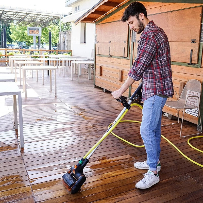 Lavapavimenti da Esterno a Batteria 20 Volt WG441E.9 con Spazzole Intercambiabili per Pulizia Terrazze e Giunti - Worx