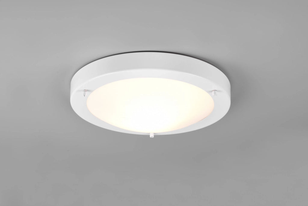 CONDUS PLAFONIERA DA BAGNO TONDA BIANCA + VETRO D.32CM ATTACCO E27 1 LUCE