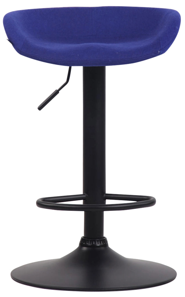 Sgabello Bar Design Anaheim In feltro nero,blu
