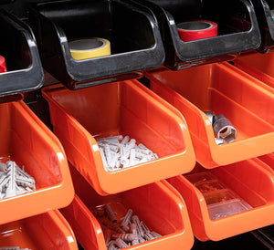 BLACK+DECKER Porta Attrezzi a Parete 43 Pz Organizer in Plastica Muro 98x23x43cm