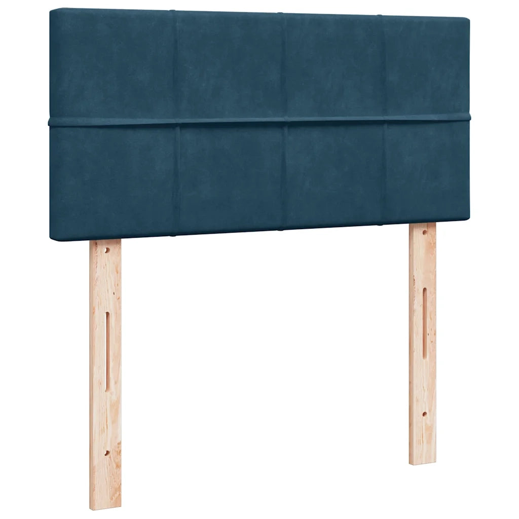 Giroletto a Molle con Materasso Blu 90x190 cm in Velluto 3287630